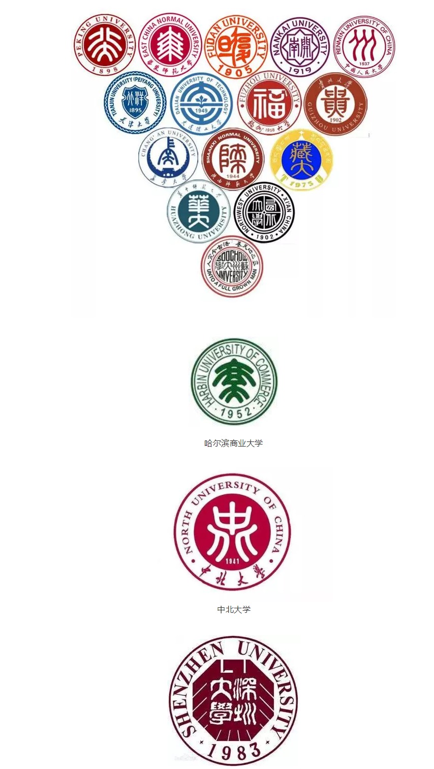 如此好看的大学LOGO，有你的母校吗？