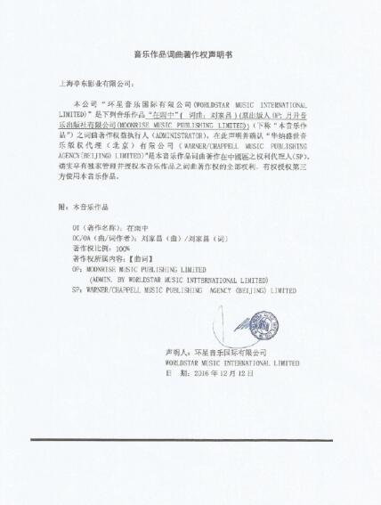 台湾音乐创作人刘家昌为捍卫歌曲音乐版权将起诉华纳音乐